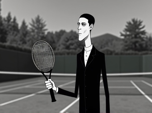 Lurch Playing Tennis